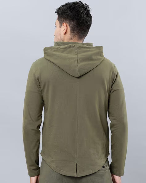 Men Regular Fit Zip-Front sweatshirt