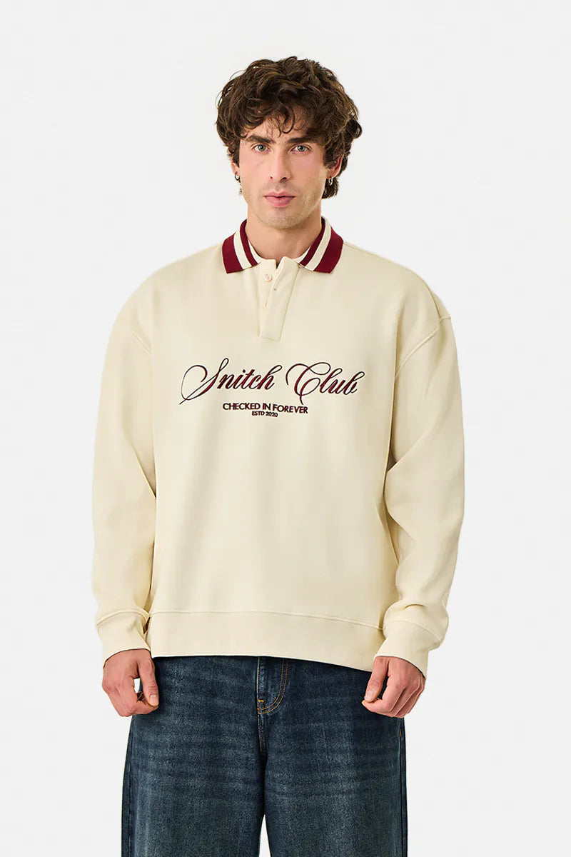 Embroidered Oversized Sweatshirt