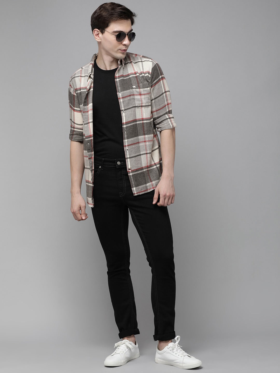 MEN'S GREY FLANNEL CASUAL SHIRT