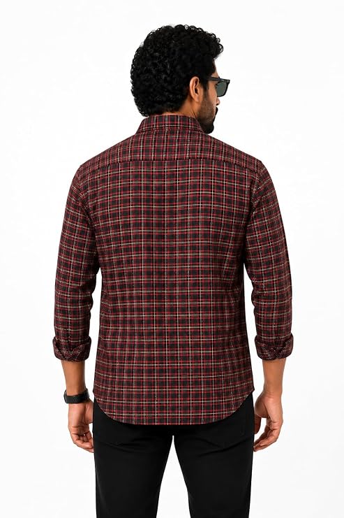 Premium Black Red Check Shirt for Men