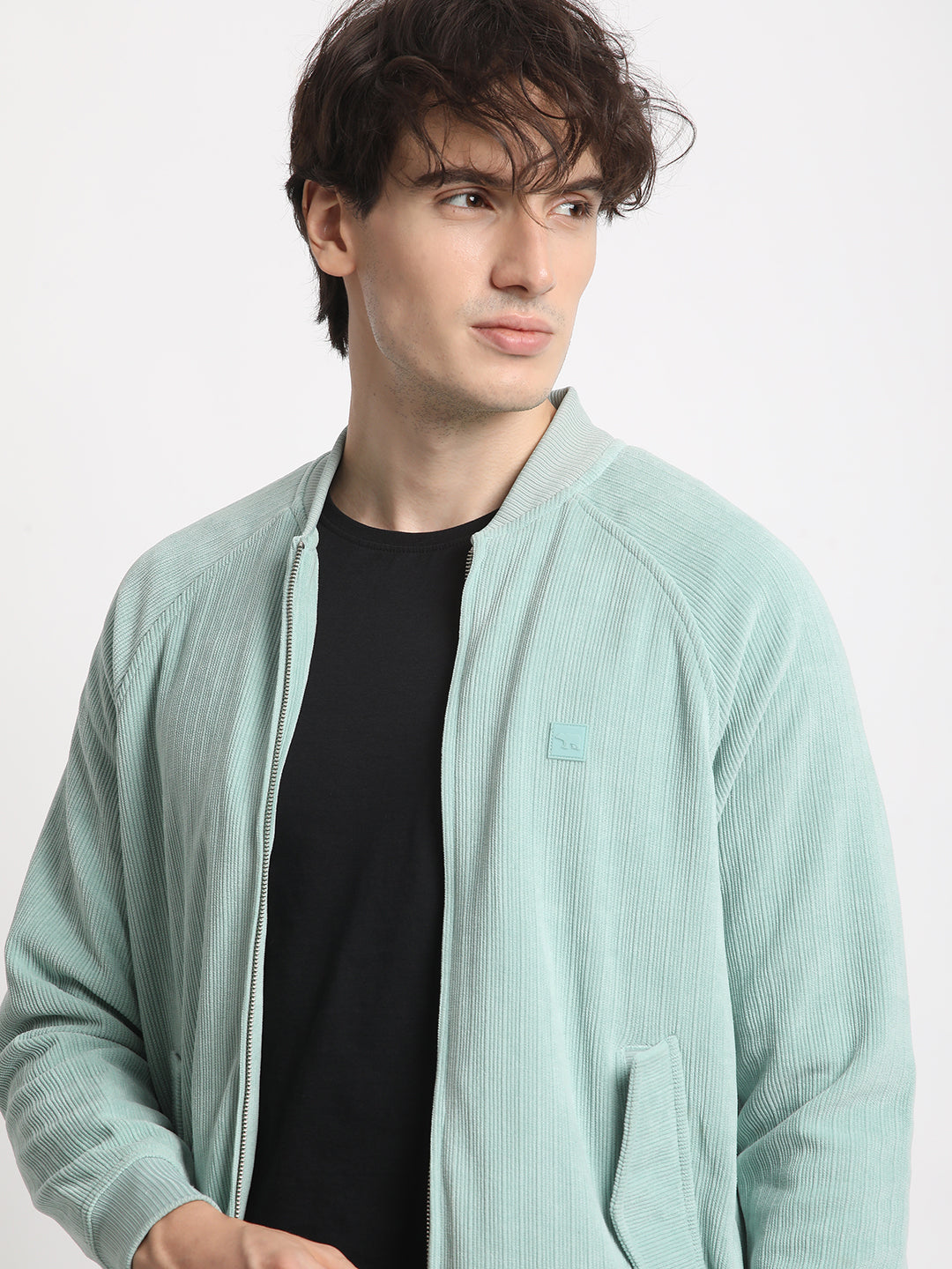 Men's Blue Lightweight Bomber Jacket