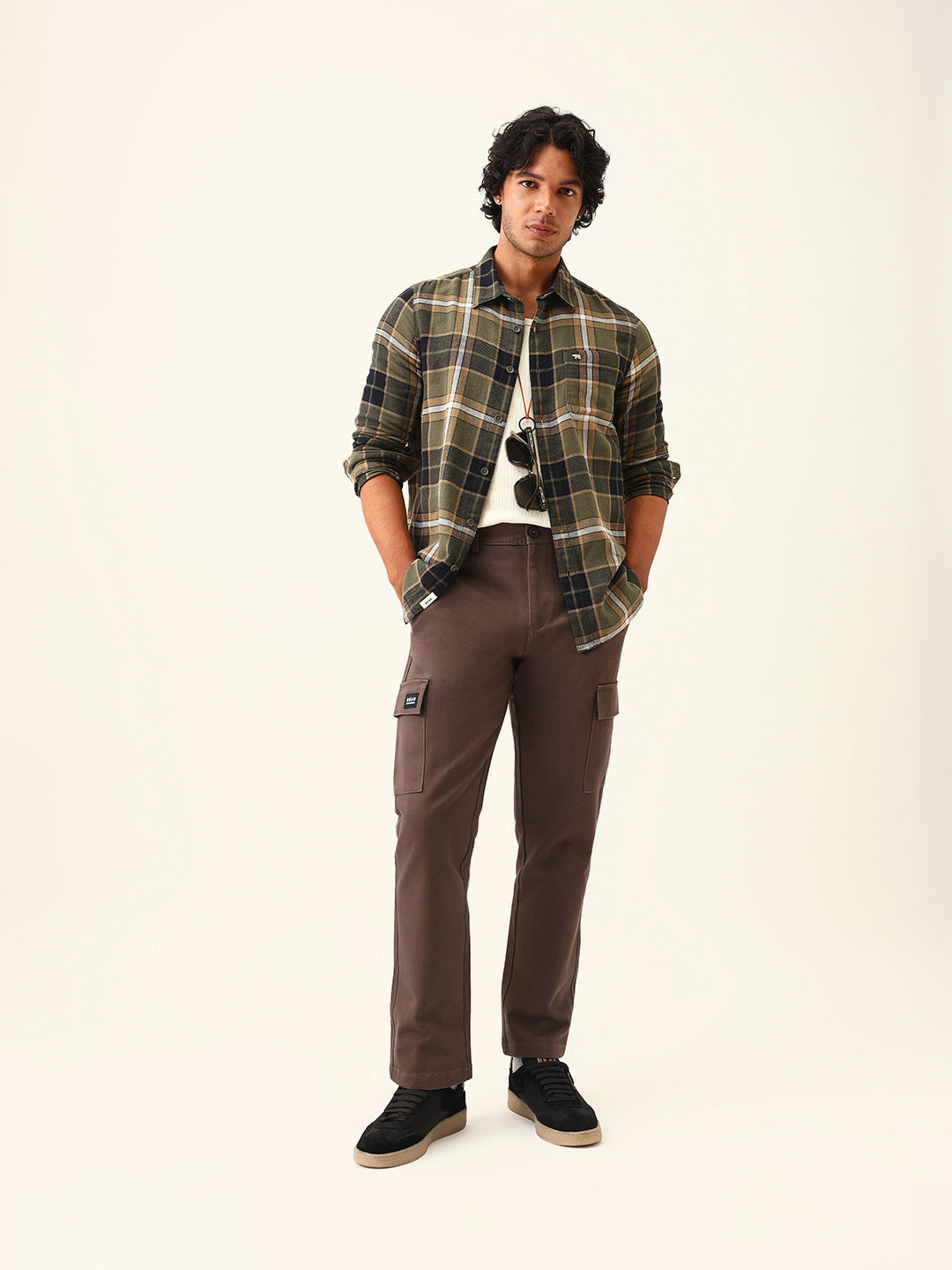Multicolour Flannel Check Slim Fit Casual Shirt