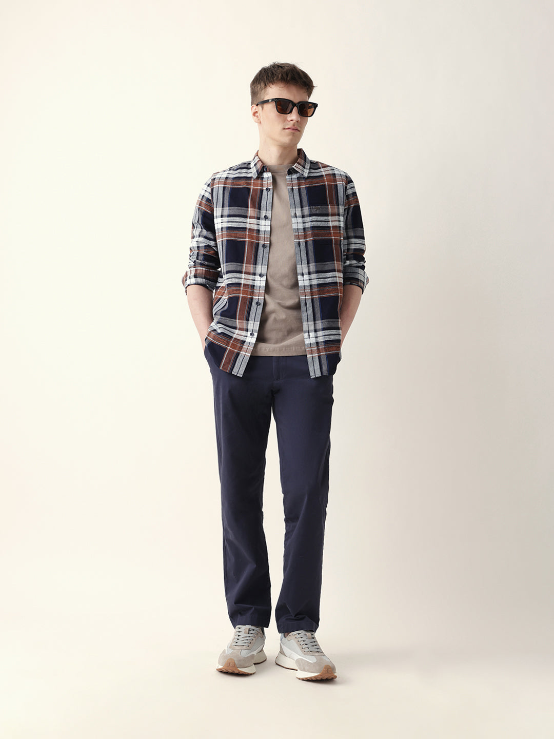 Multicolor Classic Tartan Woven Checked Slim Fit Casual Shirt