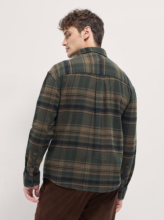 Multi-Color Checkered Relax Fit Flannel Overshirt