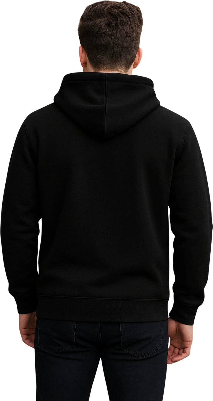 Men Full Sleeve Solid Hooded Sweatshirt