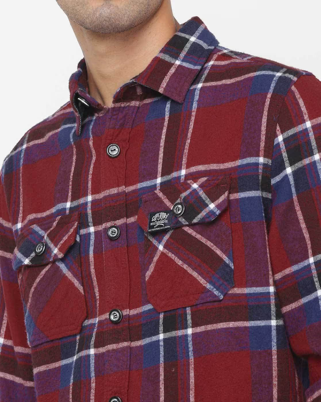 Checks Boxy Fit Cropped Flannel Shirt