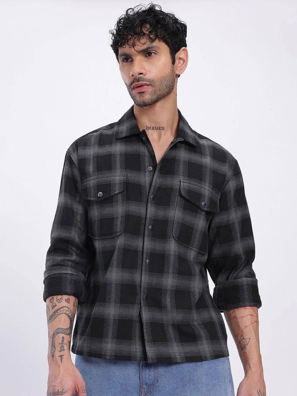 Men Relaxed Fit Checkered Casual Shirt