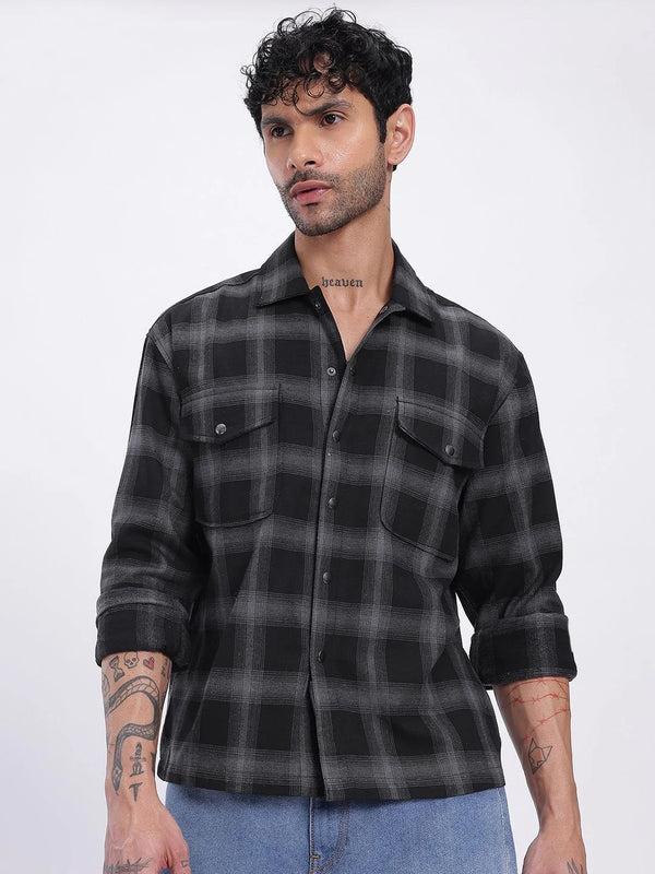 Men Relaxed Fit Checkered Casual Shirt