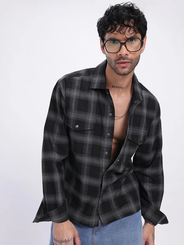 Men Relaxed Fit Checkered Casual Shirt