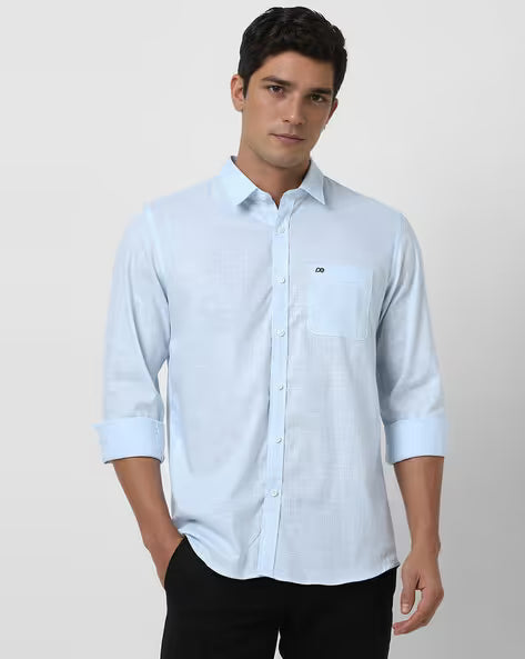 Trendy Skyblue Casual Shirt