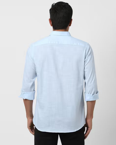 Trendy Skyblue Casual Shirt