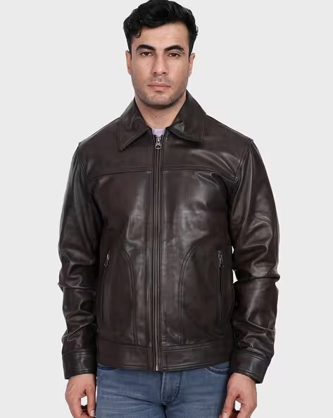 Premium Black Leather Jacket for Men – Classic Biker Style