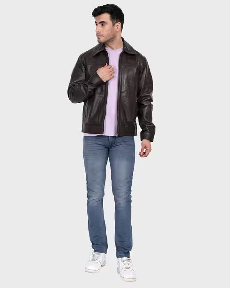 Premium Black Leather Jacket for Men – Classic Biker Style
