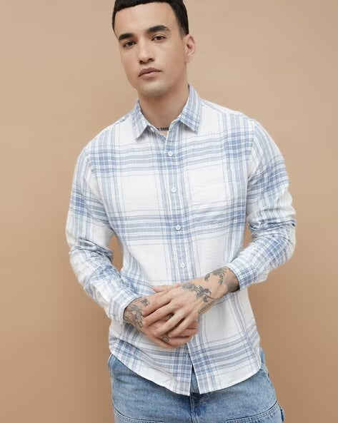 Men Checked Regular Fit Shirt