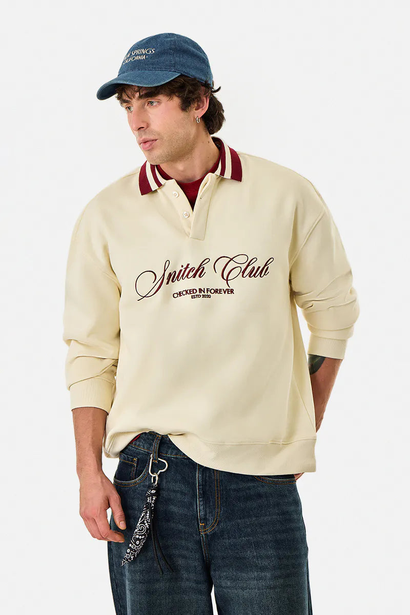 Embroidered Oversized Sweatshirt