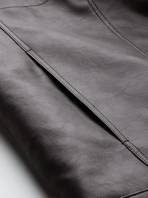 Leather Retail Men'S Coffee Brown Trucker Jacket