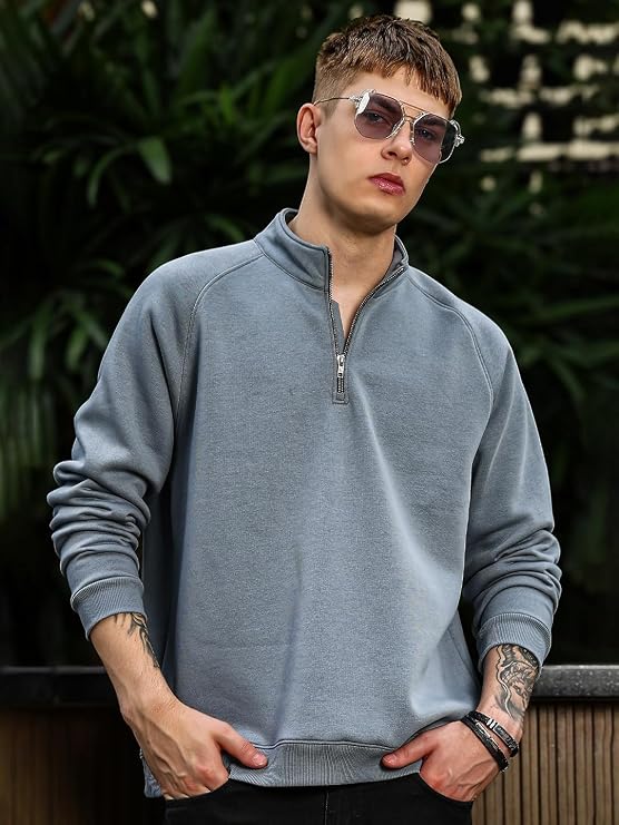 Mens High Neck Sweatshirt