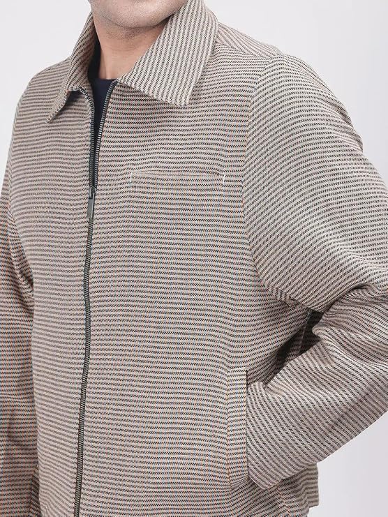 Relaxed fit checked jacket