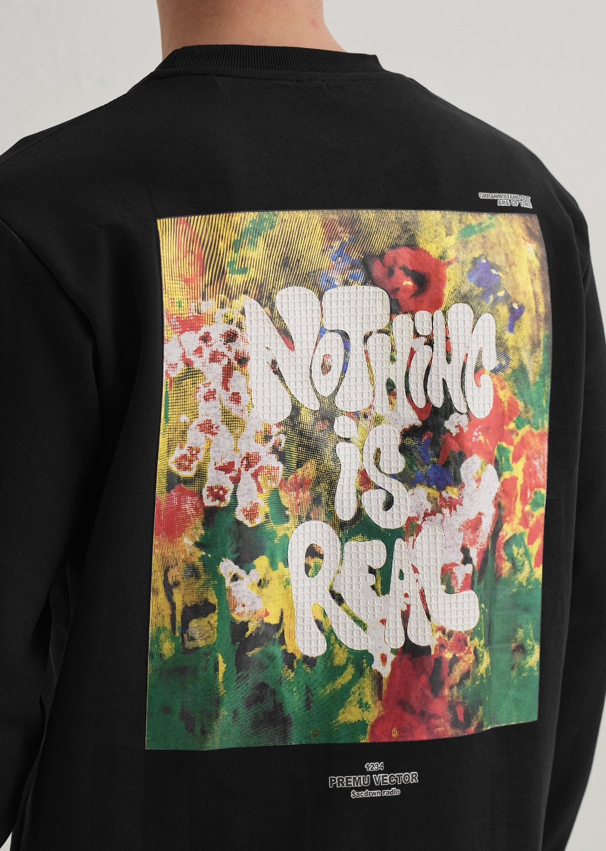 Black Back Printed Sweatshirt