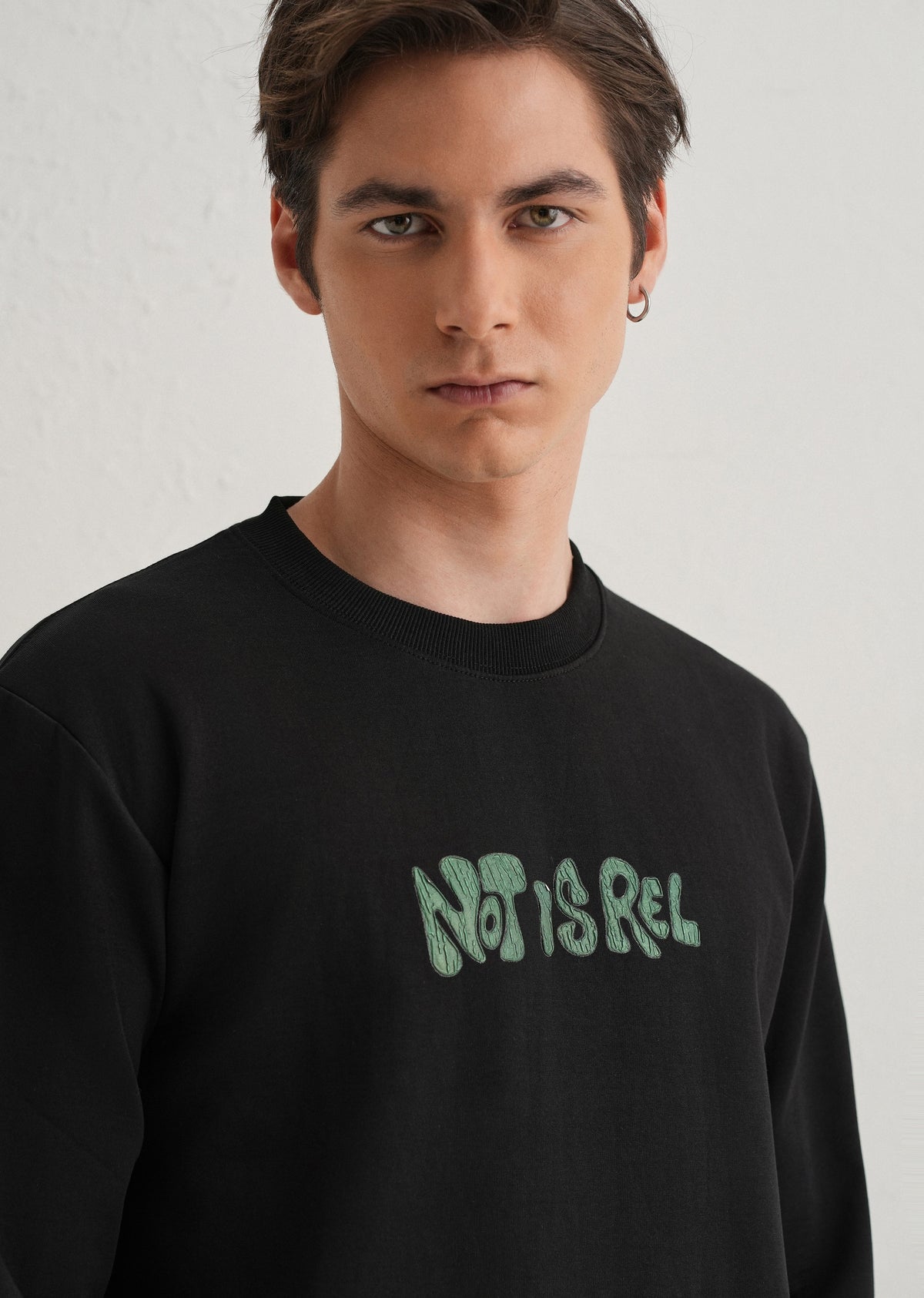 Black Back Printed Sweatshirt