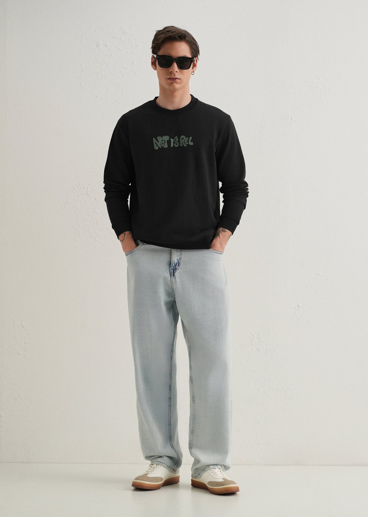 Black Back Printed Sweatshirt