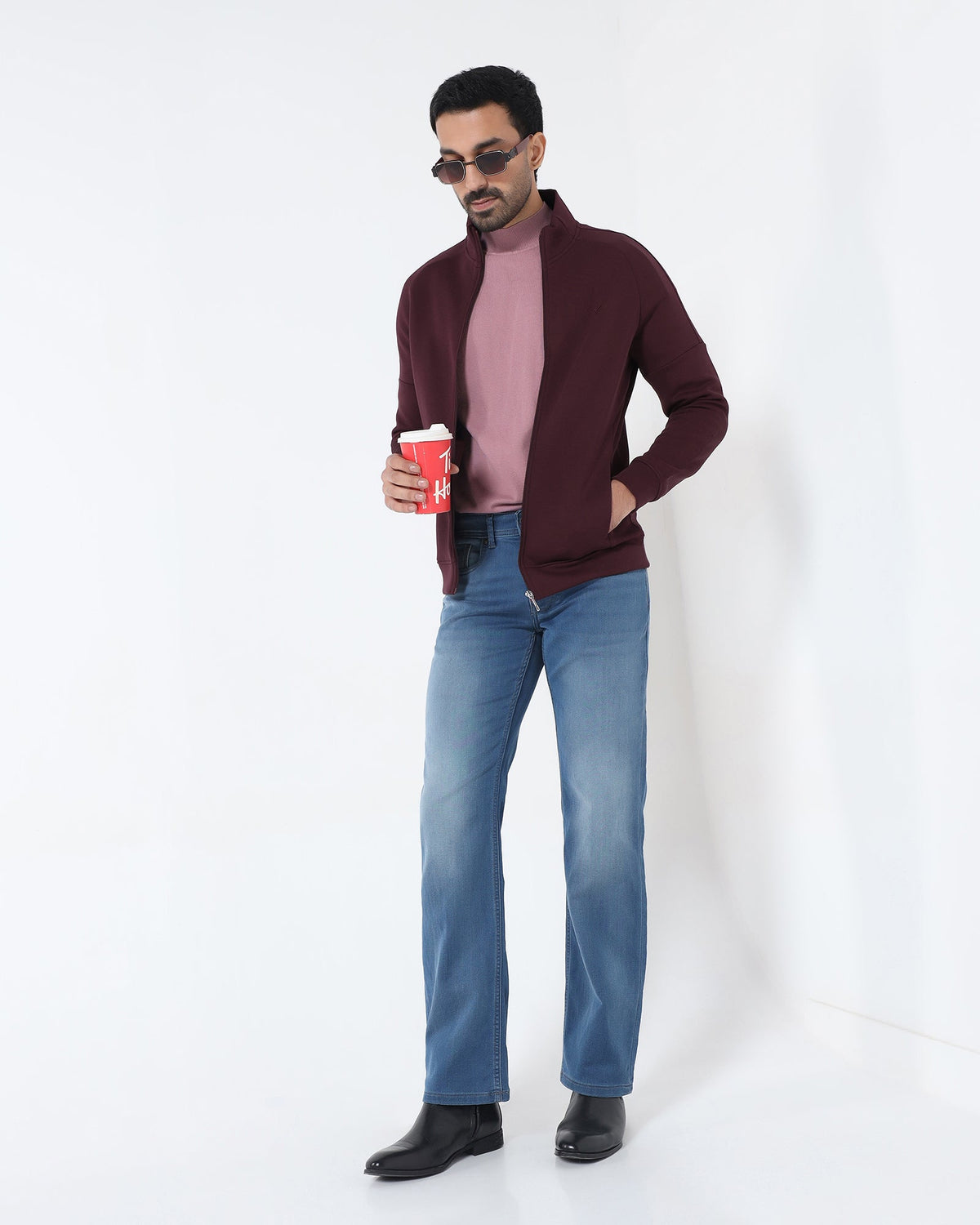 Cherry Lacquer Solid Sweatshirt - Decy