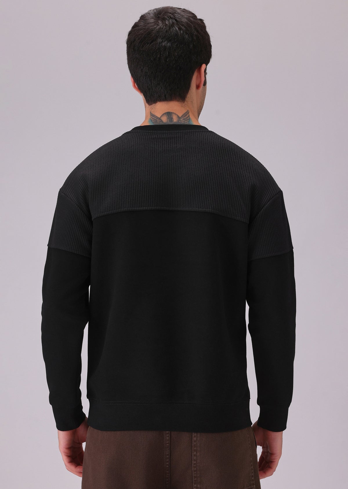 Colour Block Black Sweatshirt