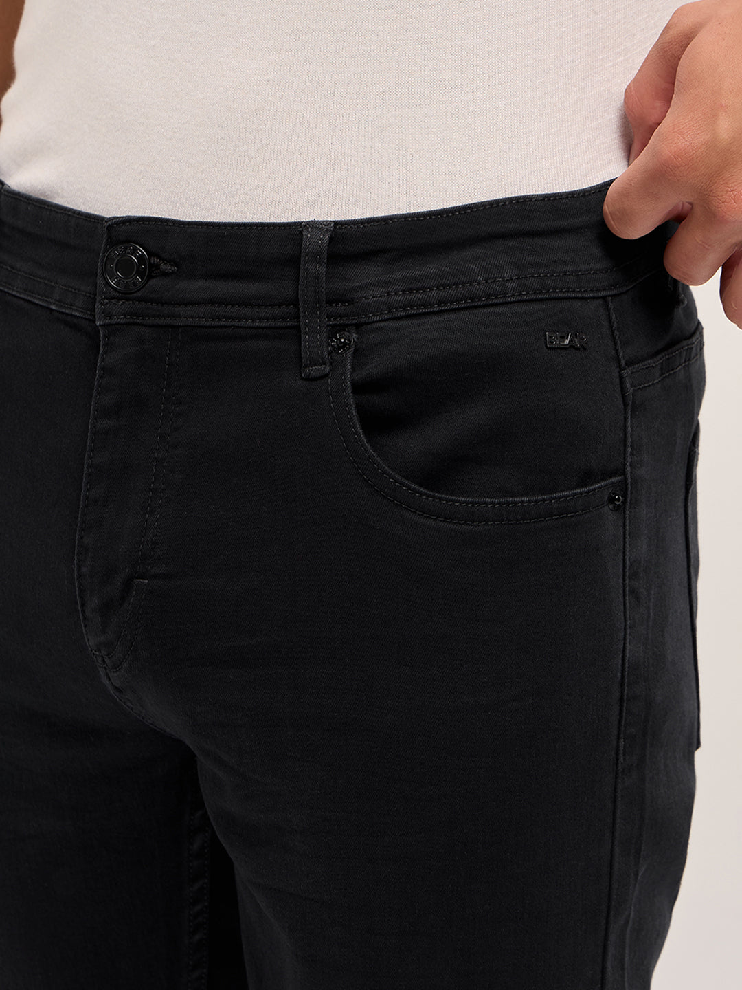 Black Mid-Rise Skinny Fit Jeans