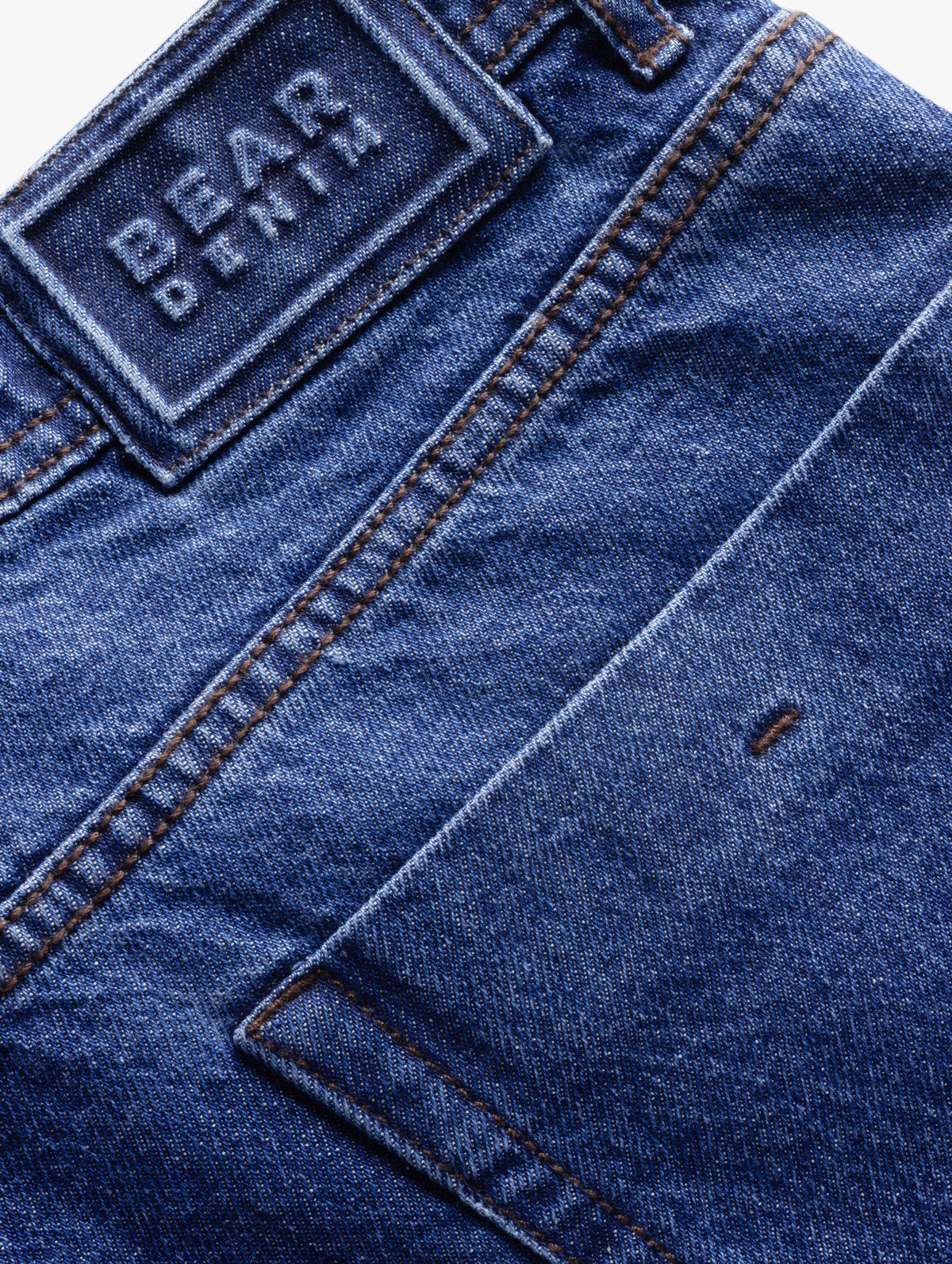 Mid Blue Mid-Rise Baggy Fit Jeans with Light Fade