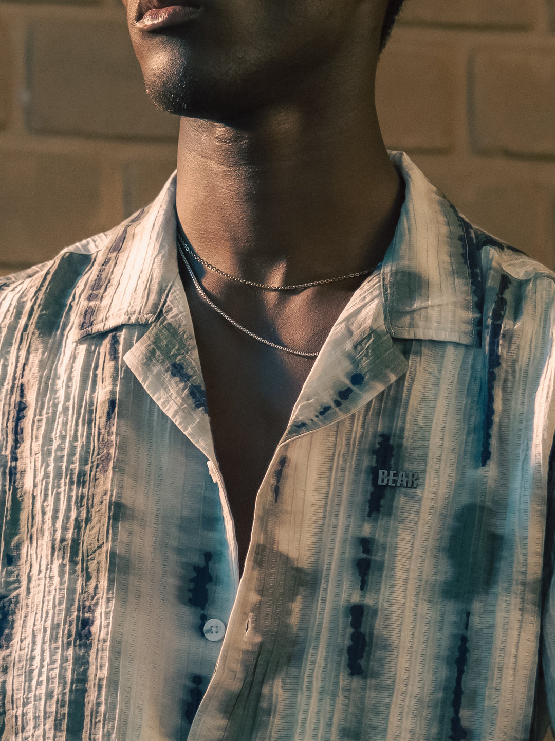 Green Viscose Abstract print Relaxed Fit Cuban Collar Shirt