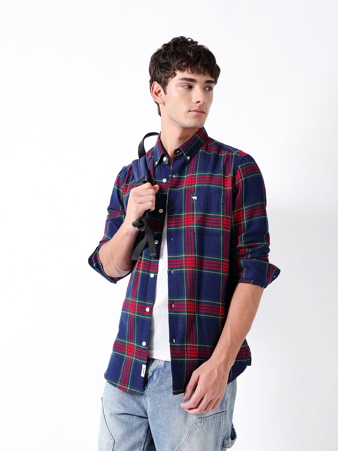 Multicolor Flannel Check Slim Fit Casual Shirt