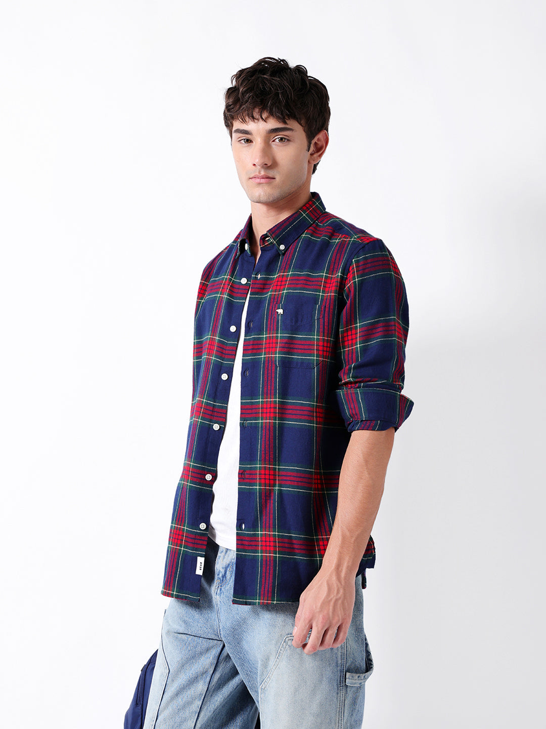 Multicolor Flannel Check Slim Fit Casual Shirt