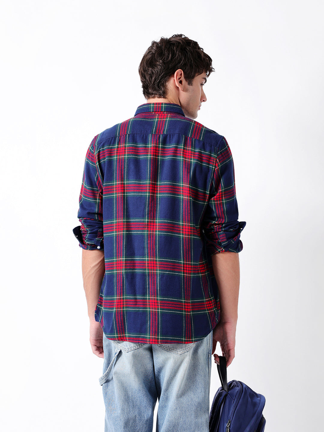 Multicolor Flannel Check Slim Fit Casual Shirt