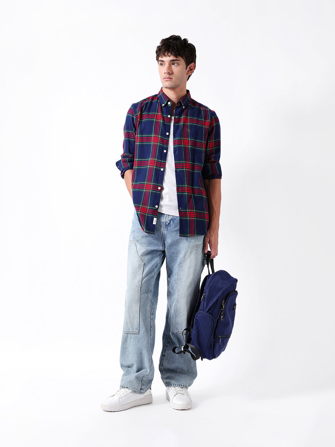 Multicolor Flannel Check Slim Fit Casual Shirt