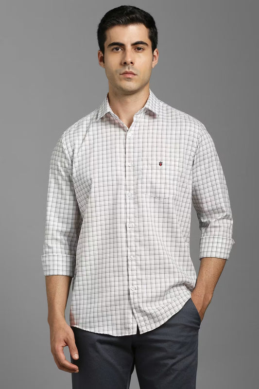 Checks Cotton Slim Fit Men's Casual Wear Shirt