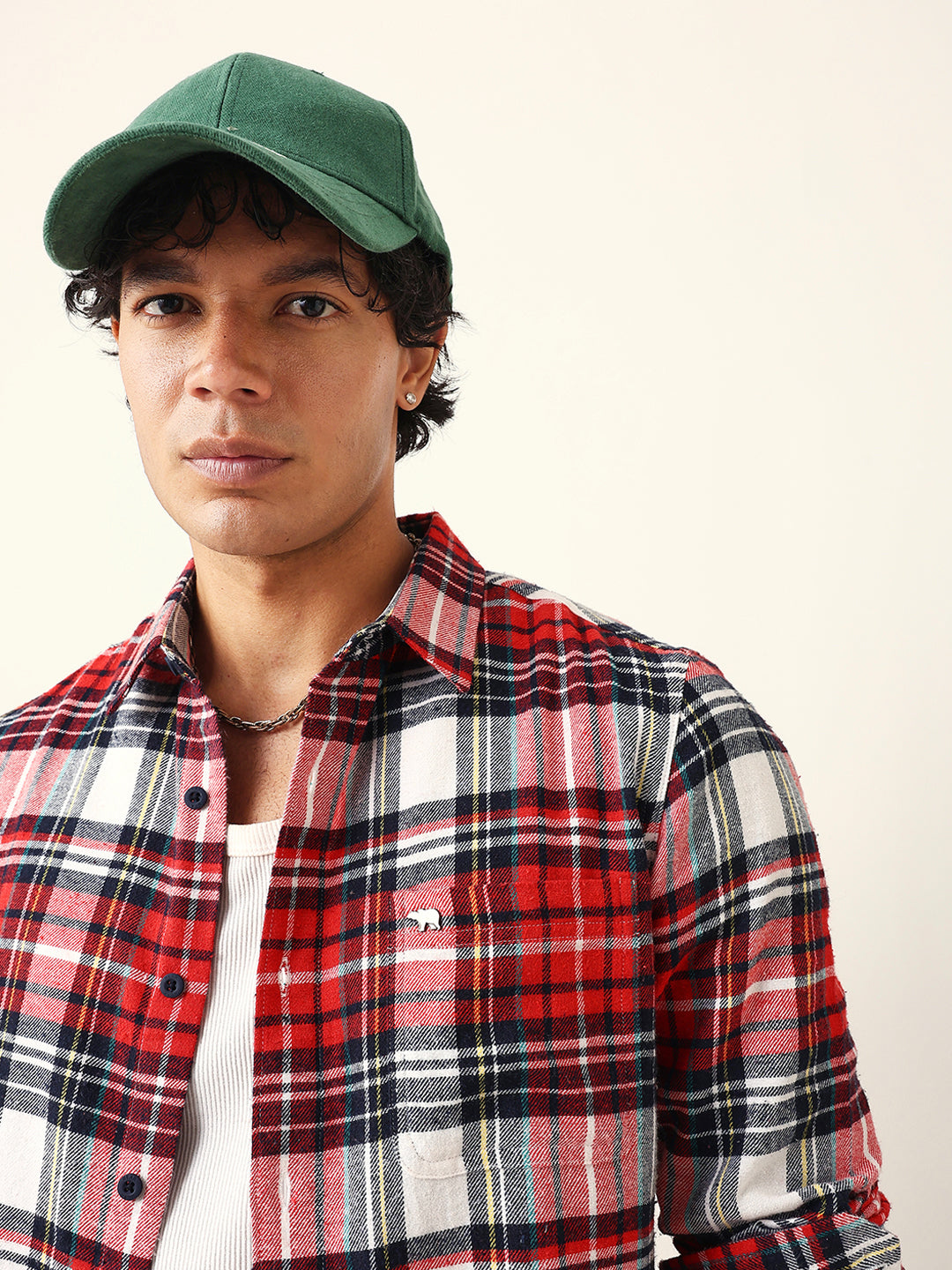 Multicolor Flannel Check Slim Fit Casual Shirt