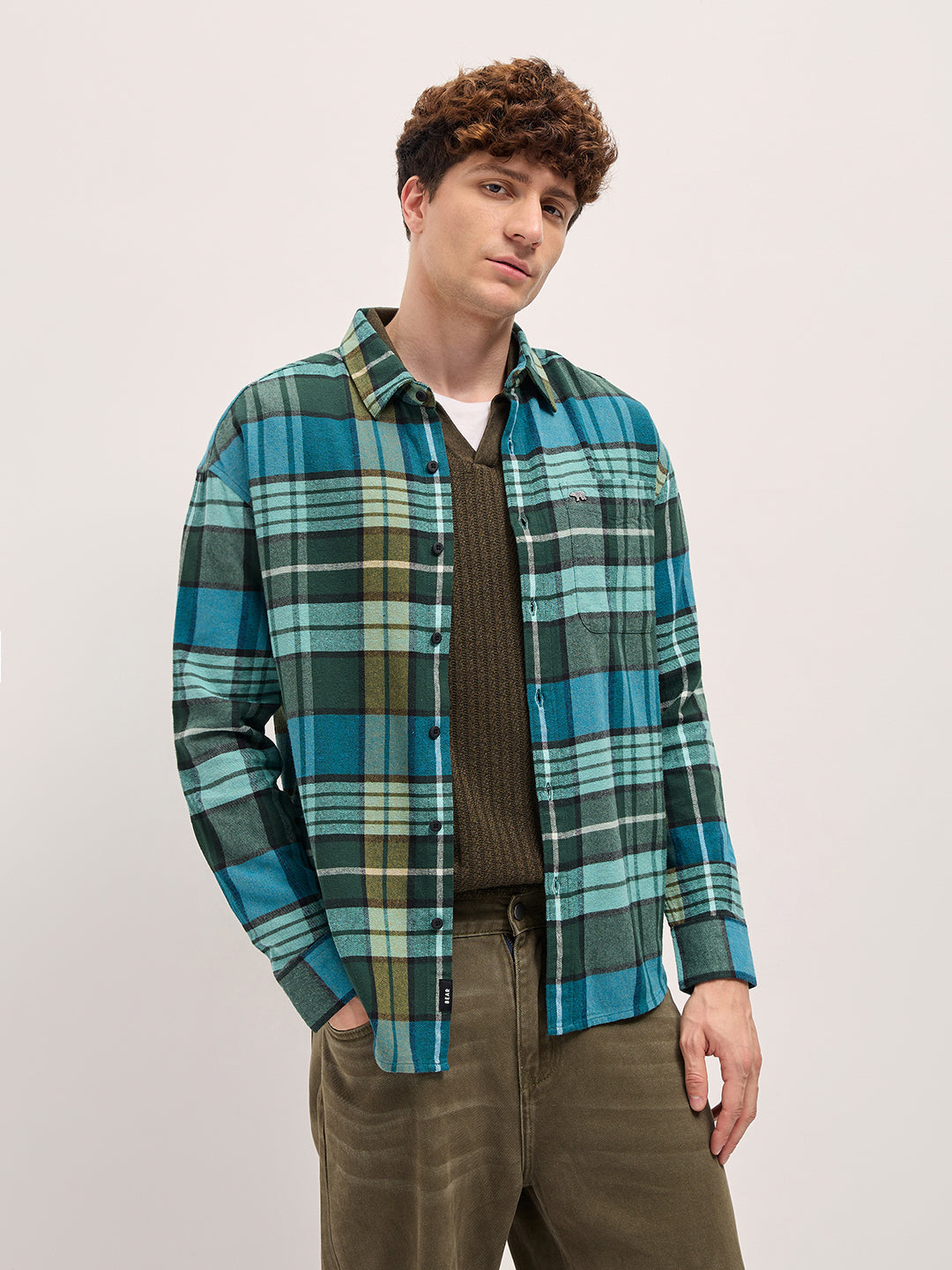 Multi-Color Checked Relax Fit Casual Shirt