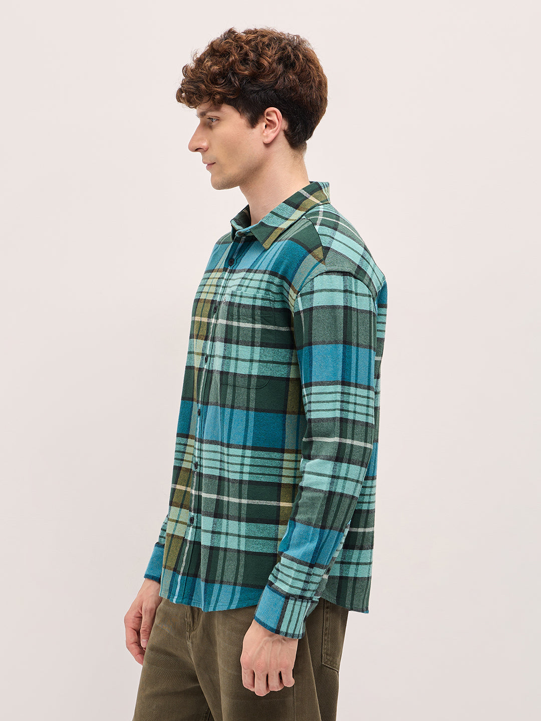 Multi-Color Checked Relax Fit Casual Shirt