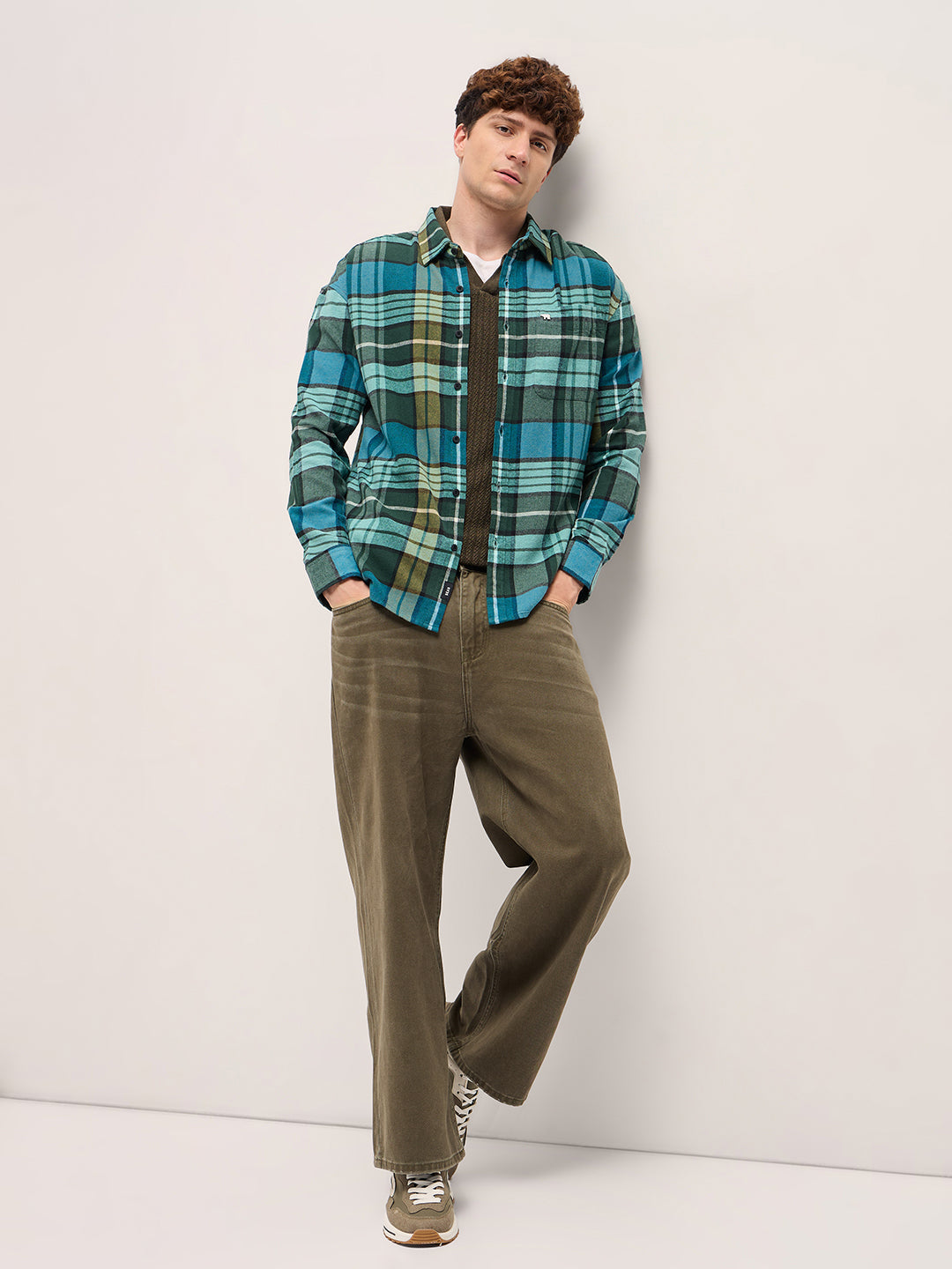 Multi-Color Checked Relax Fit Casual Shirt