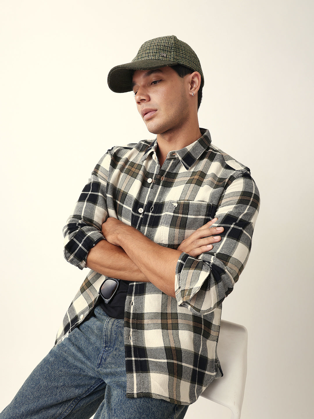 Multicolour Flannel Check Slim Fit Casual Shirt