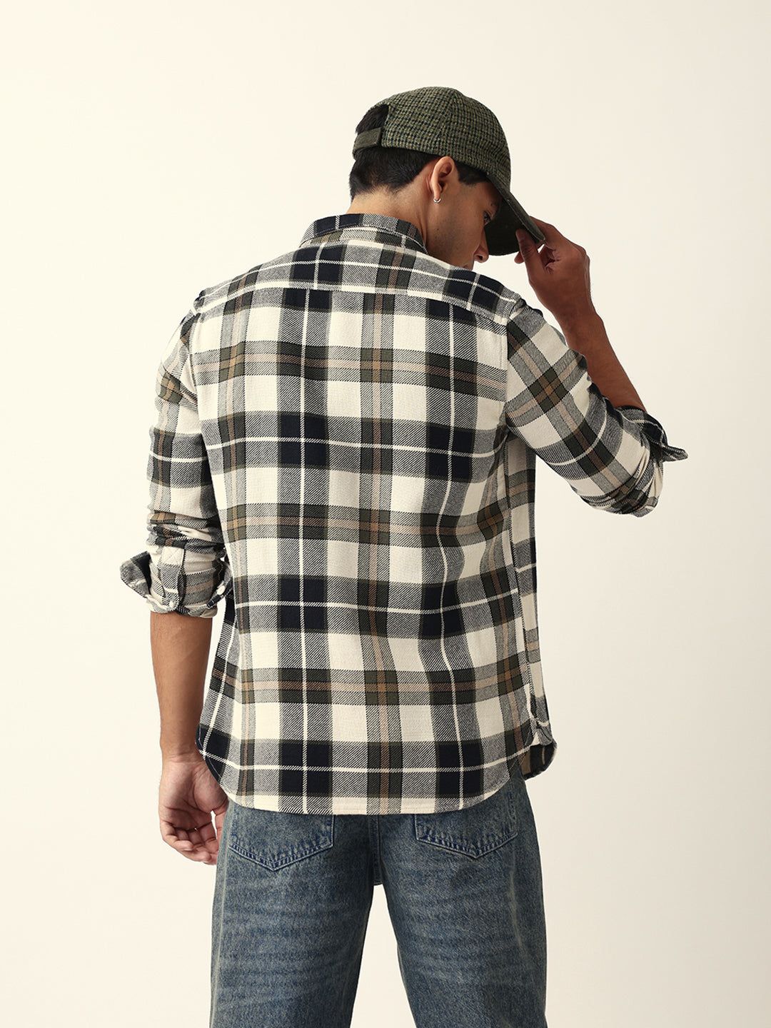 Multicolour Flannel Check Slim Fit Casual Shirt