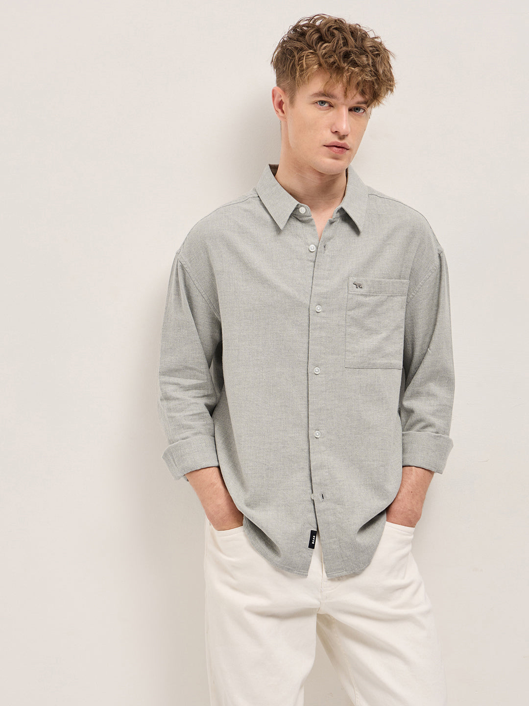 Grey Relax Fit Casual shirt