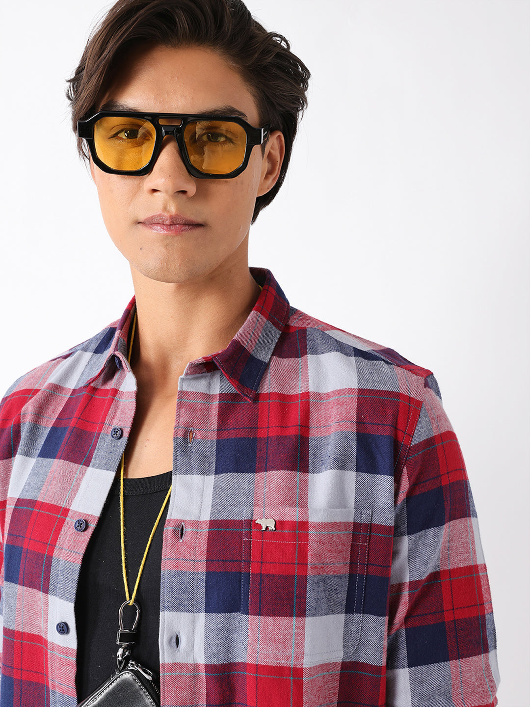 Multicolor Flannel Check Slim Fit Casual Shirt