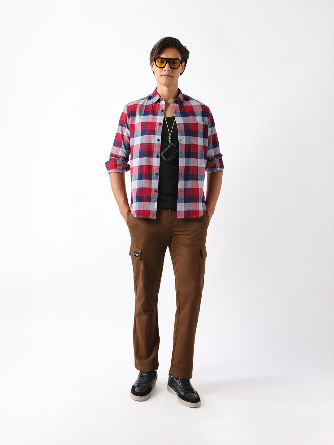 Multicolor Flannel Check Slim Fit Casual Shirt
