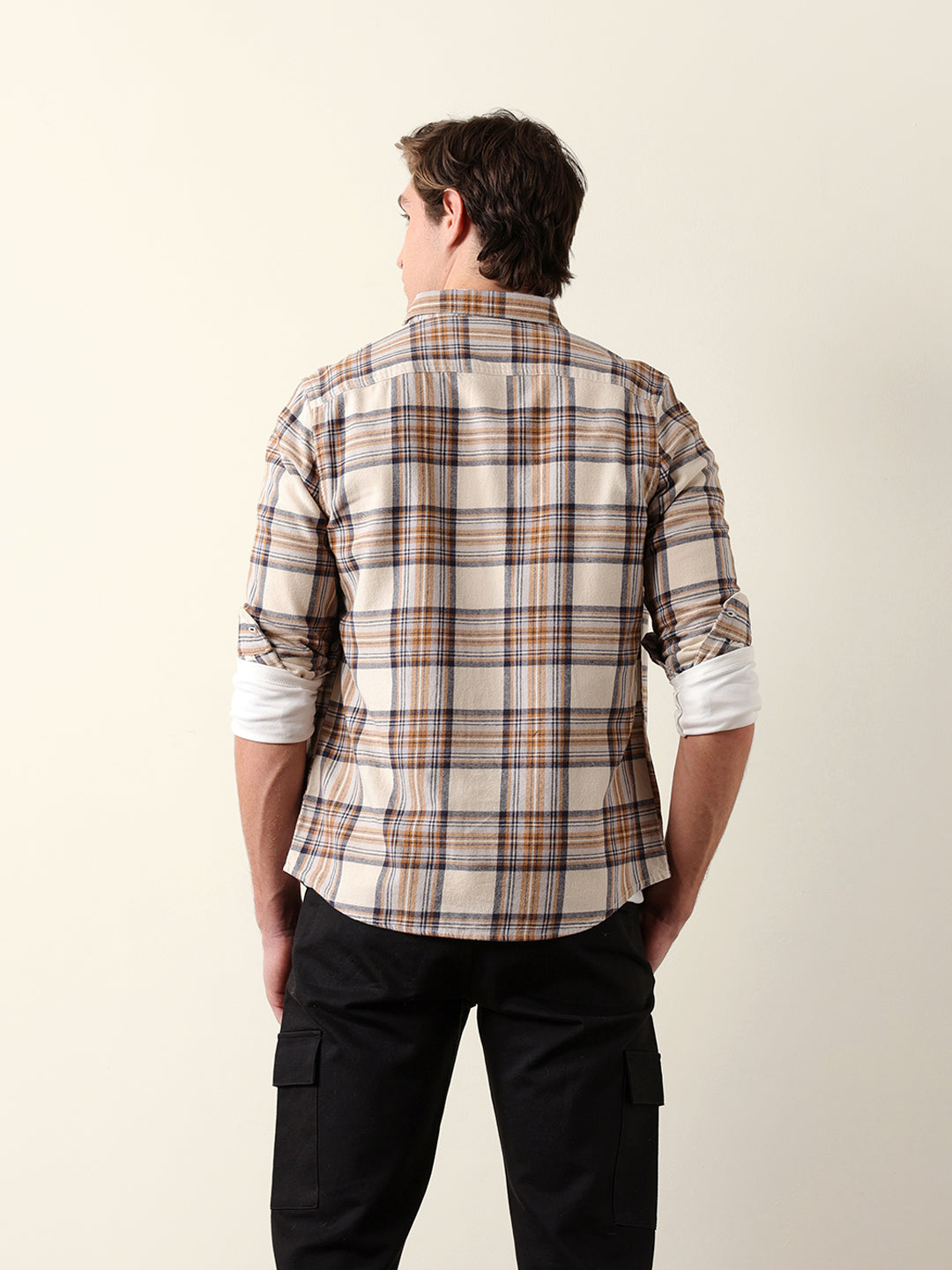 Multicolor Flannel Check Slim Fit Casual Shirt