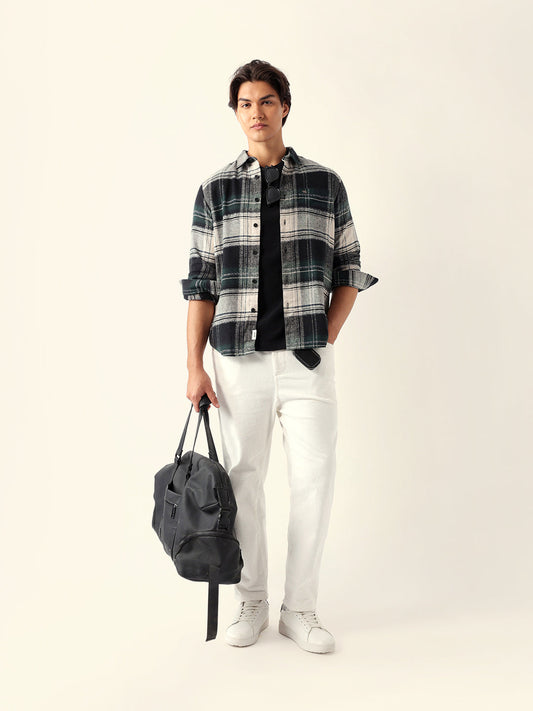 Multicolor Checked Flannel Regular Fit Casual Shirt
