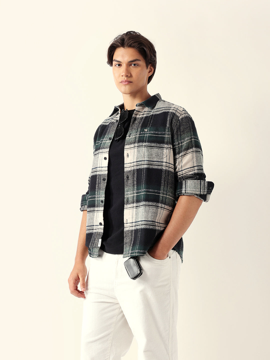 Multicolor Checked Flannel Regular Fit Casual Shirt