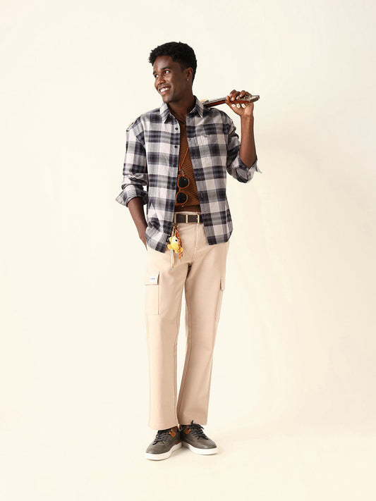 Multicolor Woven Check Regular Fit Casual Shirt