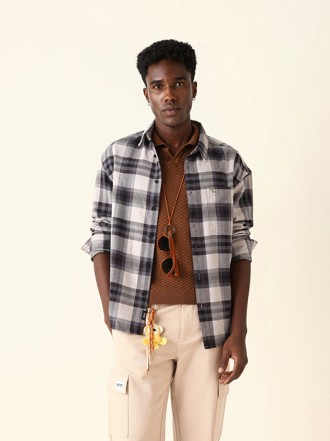 Multicolor Woven Check Regular Fit Casual Shirt