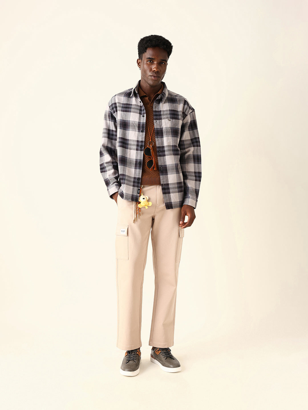 Multicolor Woven Check Regular Fit Casual Shirt